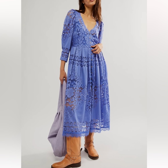 Free People Shadow Dance Midi XS NWT - Picture 1 of 3